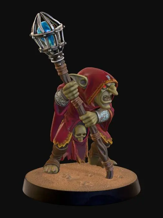 3D model for Crimson Hooded Warlock