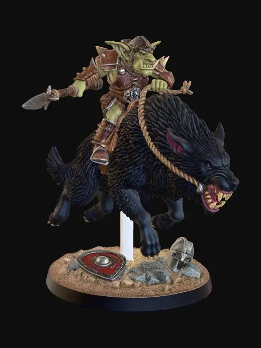 3D model for Goblin Worg Rider