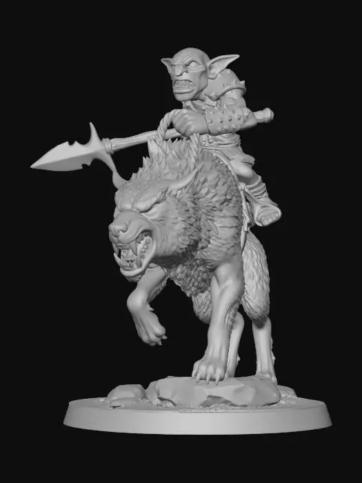 3D model for Rider of the Dire Wolf