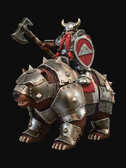 3D model for Dwarven Warbear Rider
