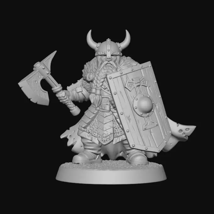 3D model for Dwarven Warlord of the Stone Gate