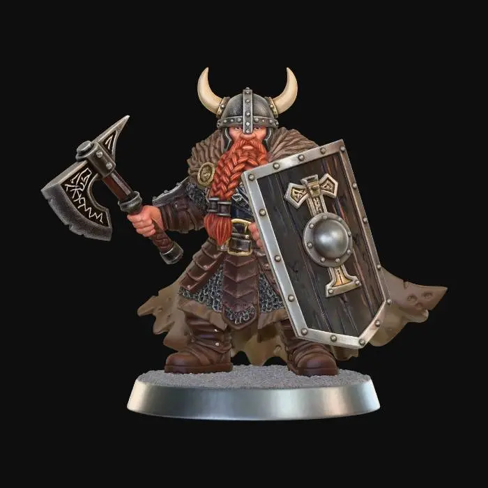 3D model for Dwarven Warlord of the Stone Gate