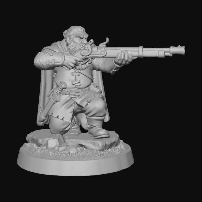 3D model for Dwarven Rifleman