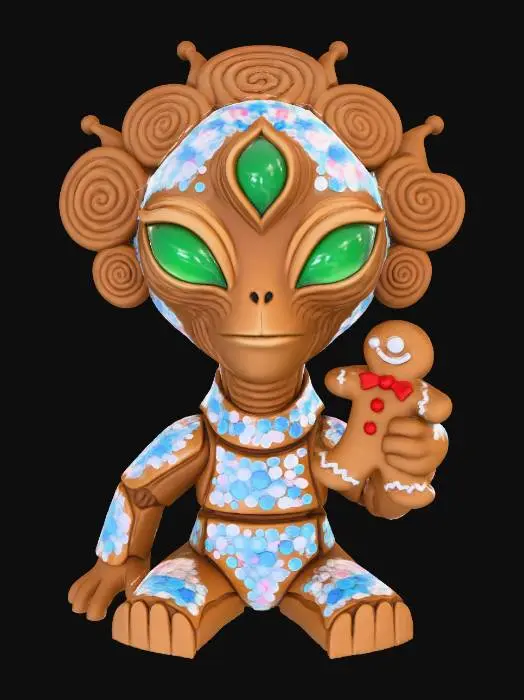 3D model for Gingerbread Alien Delight
