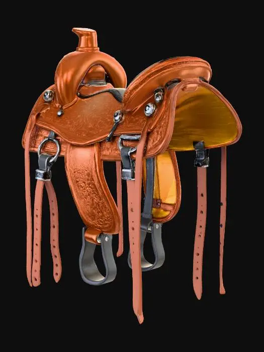 3D model for crea una silla de montar con todos sus accesorios