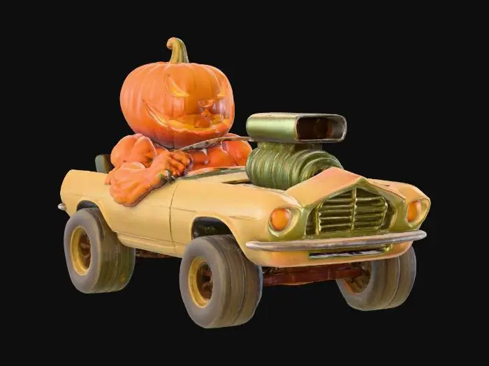 3D model for Pumpkin Racer, #Halloween2025#