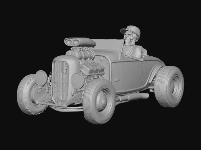 3D model for Skeleton Hot Rod Driver, #Halloween2025#