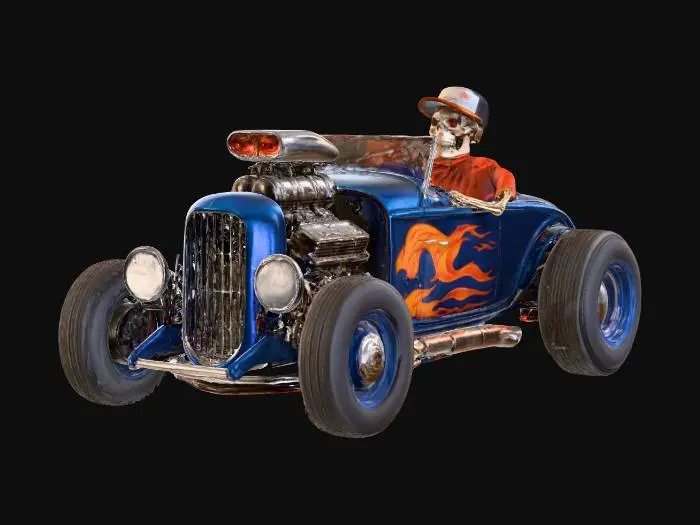 3D model for Skeleton Hot Rod Driver, #Halloween2025#