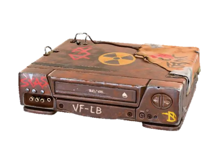 Post-VHS Player-3D-modell, genererad av AI