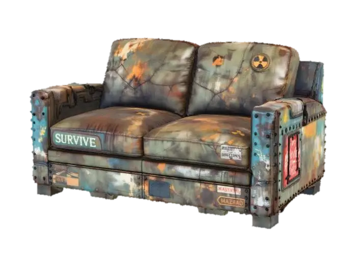 Modelong 3D na Post-Sofa - Home, ginawa ng AI