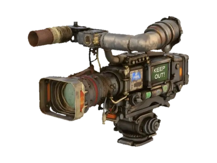 Post-Movie Camera 3D model, vytvořený pomocí AI