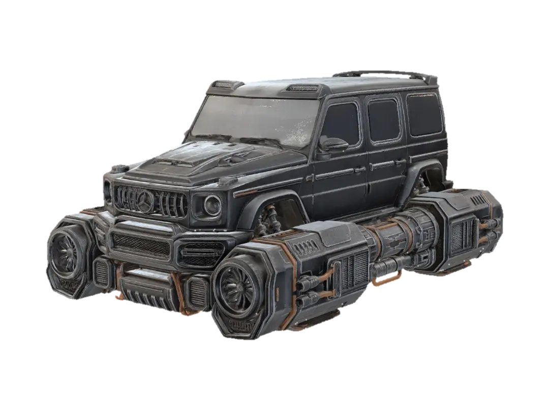 Ironclad G-Wagen 3D model, vytvořený pomocí AI