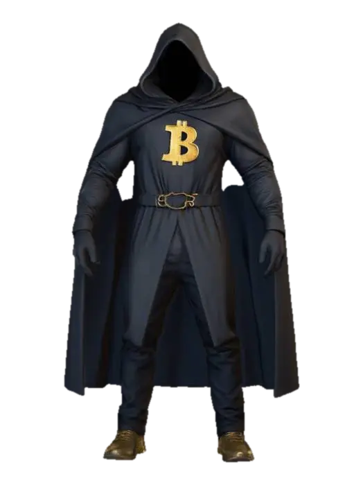 Bitcoin Vigilante - Crypto 3D model, AI generated