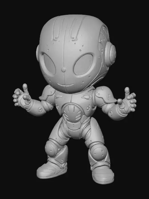 3D model for Wooden Robot, #Halloween2025#