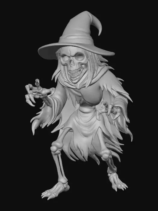 3D model for Skeleton Witch, #Halloween2025#