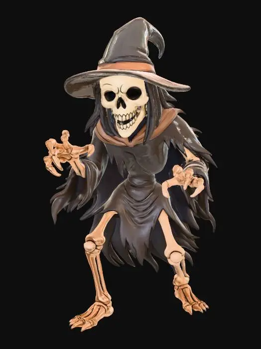 3D model for Skeleton Witch, #Halloween2025#