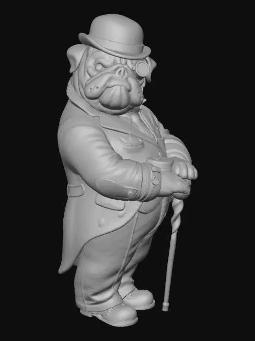 3D model for Gentleman Pug