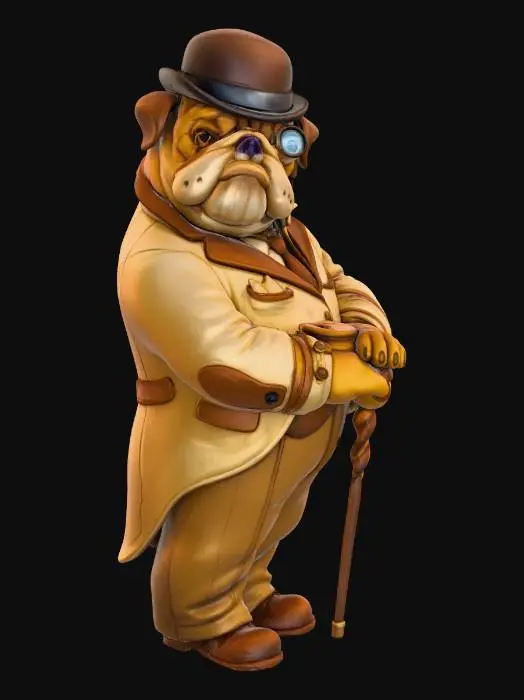 3D model for Gentleman Pug