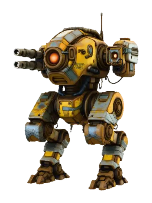Post-Enforcer - Vigilante 3D model, vytvořený pomocí AI
