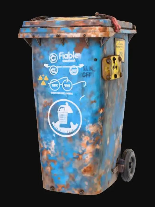 3D model for Post-Trash Bin