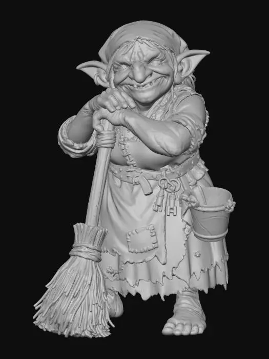 3D model for Broom-Wielding Goblin