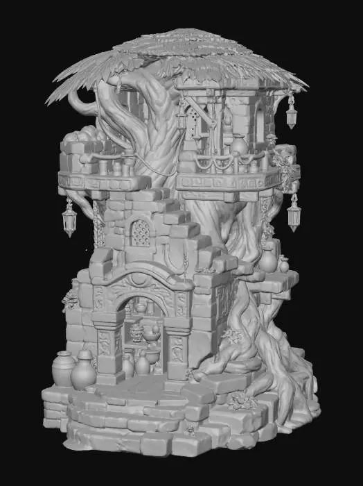 3D model for Stone Treehouse Sanctuary