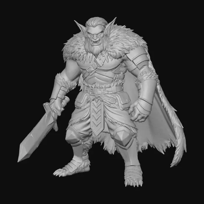 3D model for Warrior Beastman, #Halloween2025#