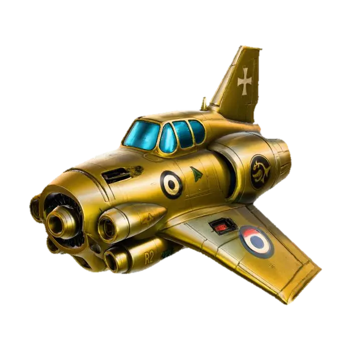 Retro Jet Evolution 3D model, vytvořený pomocí AI