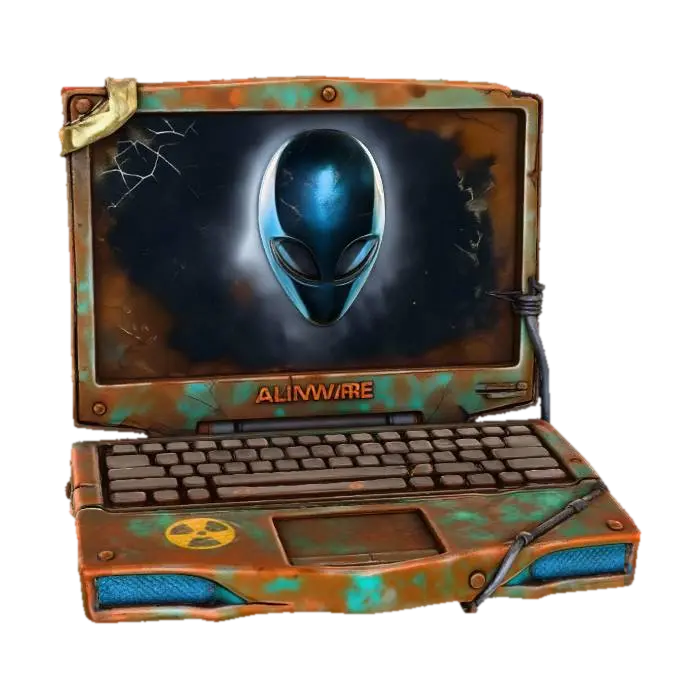 Post-Gaming-Laptop - Computer 3D model, vytvořený pomocí AI