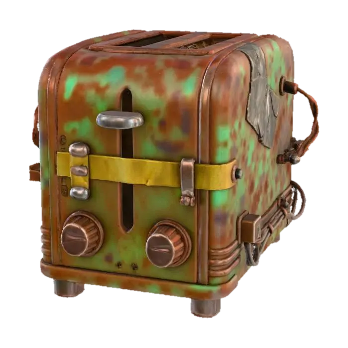 Post-Toaster - Electrical 3D model, vytvořený pomocí AI