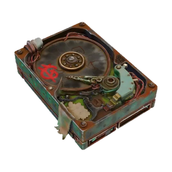 Post-HDD (40GB) - Computer 3D model, vytvořený pomocí AI