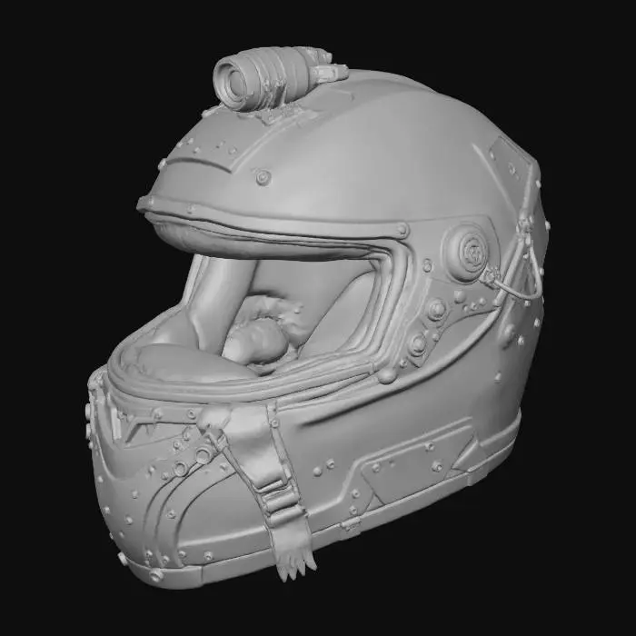 3D model for Post-Motorcycle Helmet