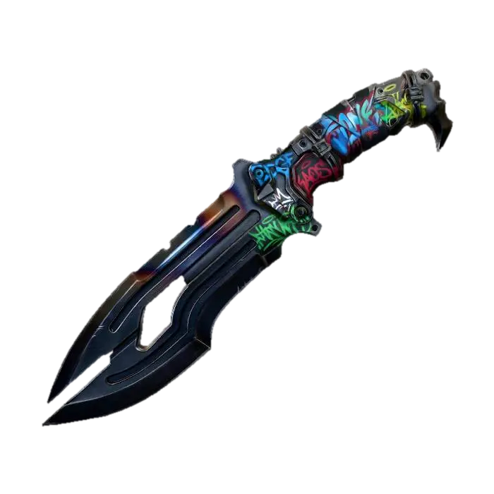 Graffiti Blade - Edge 3D model, vytvořený pomocí AI