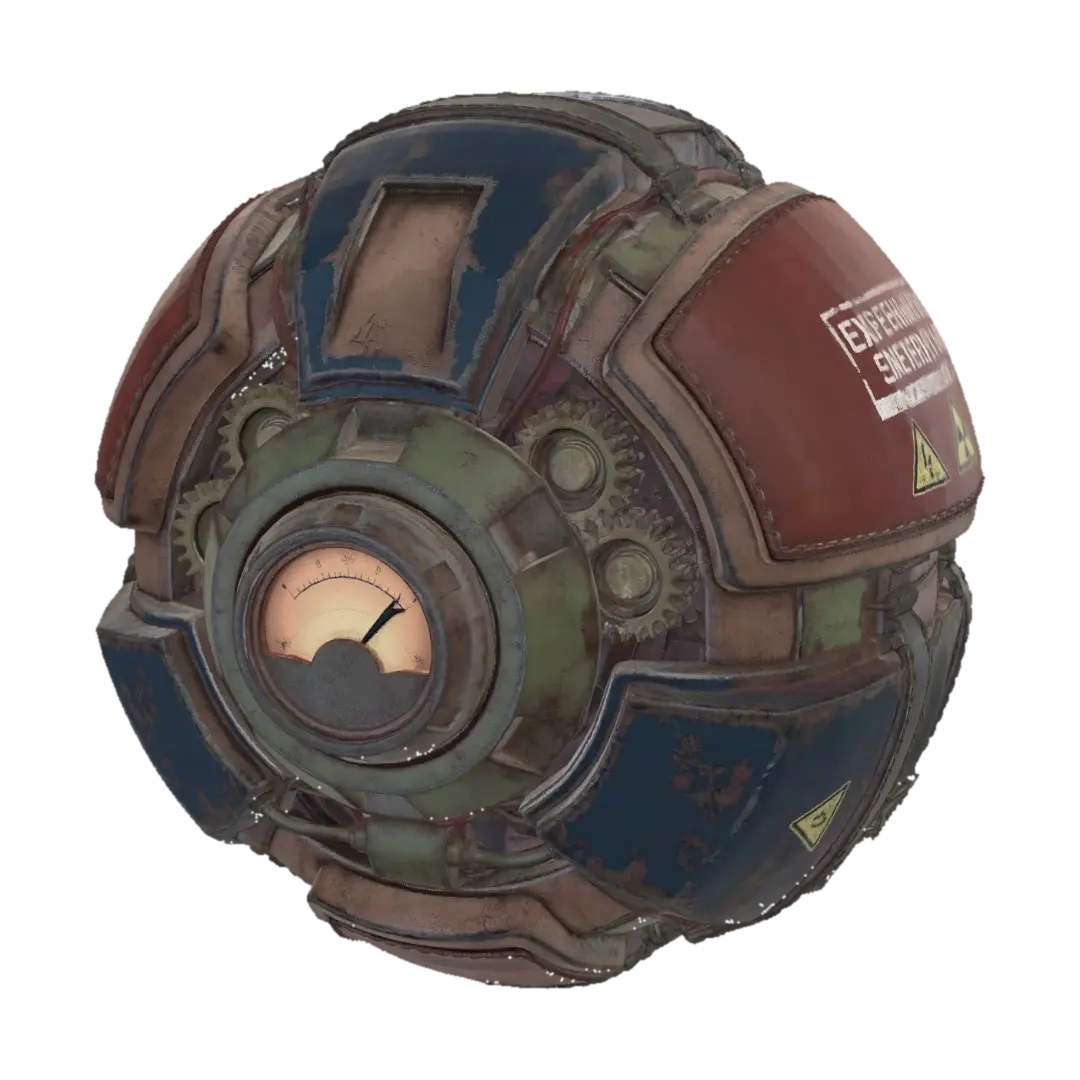 Experimental Energy Sphere by bitstyler — made with Meshy AI 3D generator, free FBX OBJ GLB STL download