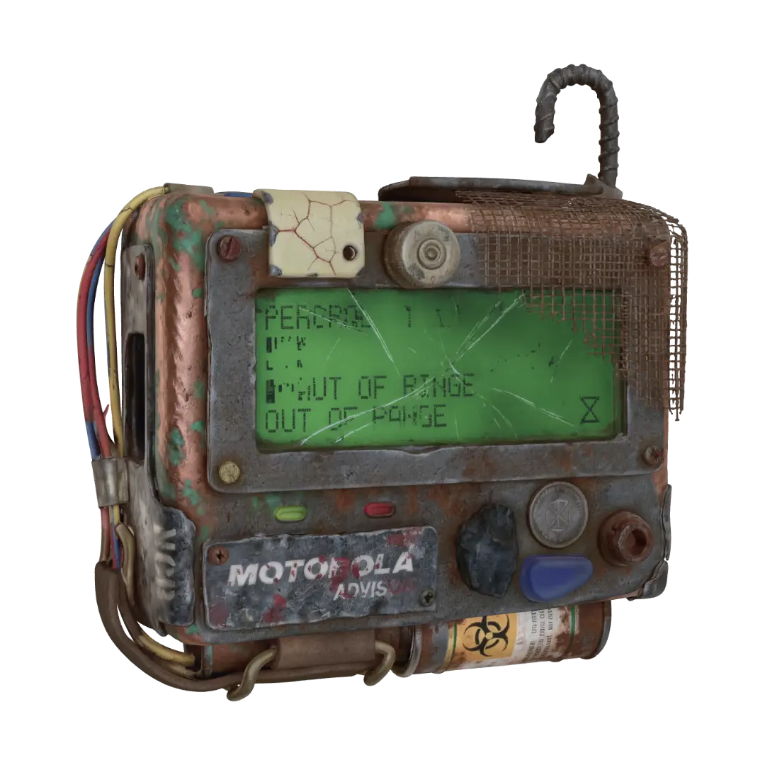 Rusted Salvage Monitor 3D model, vytvořený pomocí AI