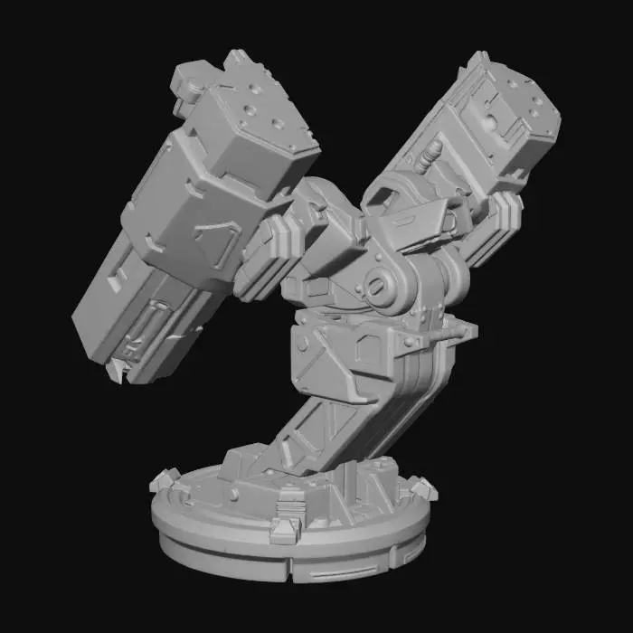 3D model for Mecha Turret on Stand