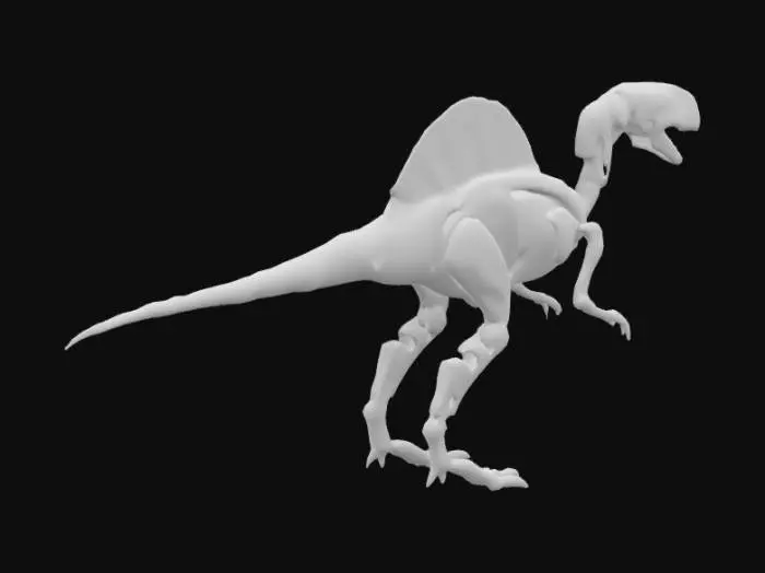 3D model for brontosaurus, pero debe ser robot, mantener las dimensiones fisicas del brontosaurius original pero su skin deber ser un robot, coomo la pelicula transformers