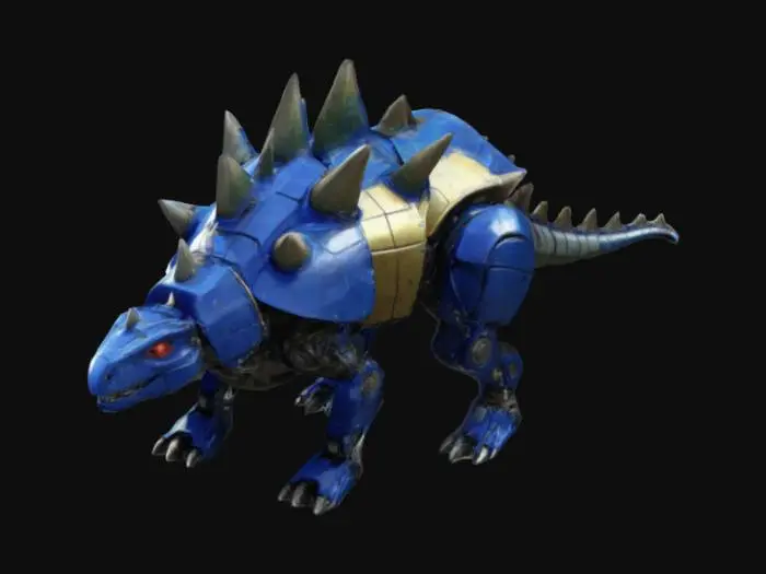 3D model for estegosaurio robot, like transformers dinosaur, full hd, detailed