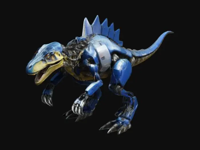 3D model for allosaurus robot, like transformers dinosaur, full hd, detailed