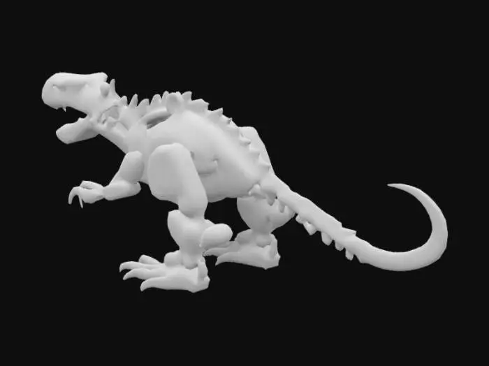 3D model for allosaurus robot, like transformers dinosaur, full hd, detailed