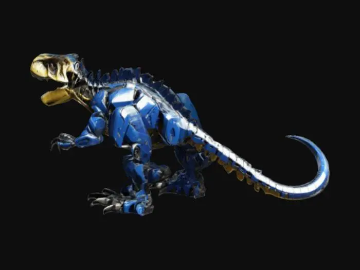 3D model for allosaurus robot, like transformers dinosaur, full hd, detailed