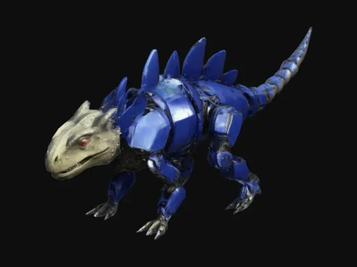 3D model for ankylosaurus robot, like transformers dinosaur, full hd, detailed