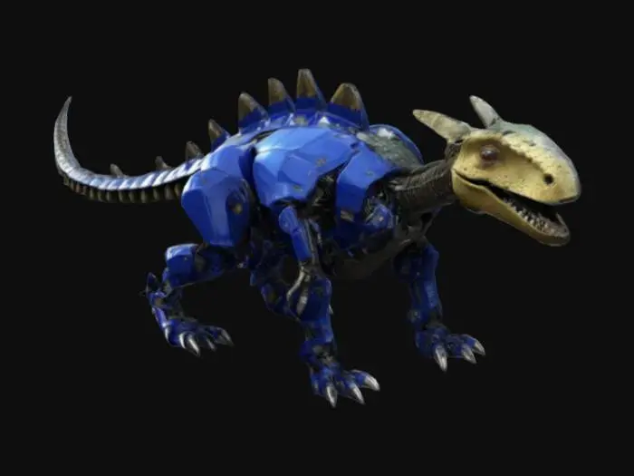 3D model for ankylosaurus robot, like transformers dinosaur, full hd, detailed