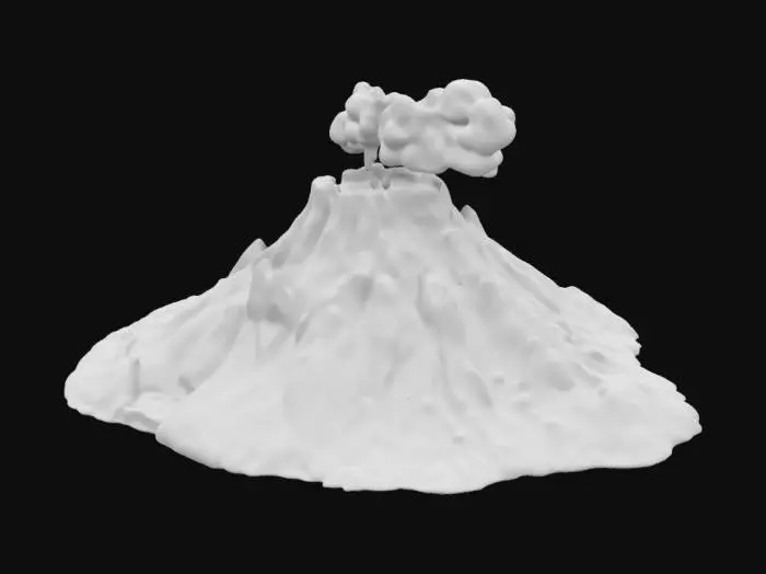 3D model for 
volcano

