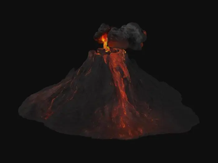 3D model for 
volcano
