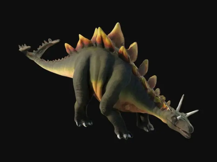 3D model for brontosaurio, con espinas en su espaldas like godzilla