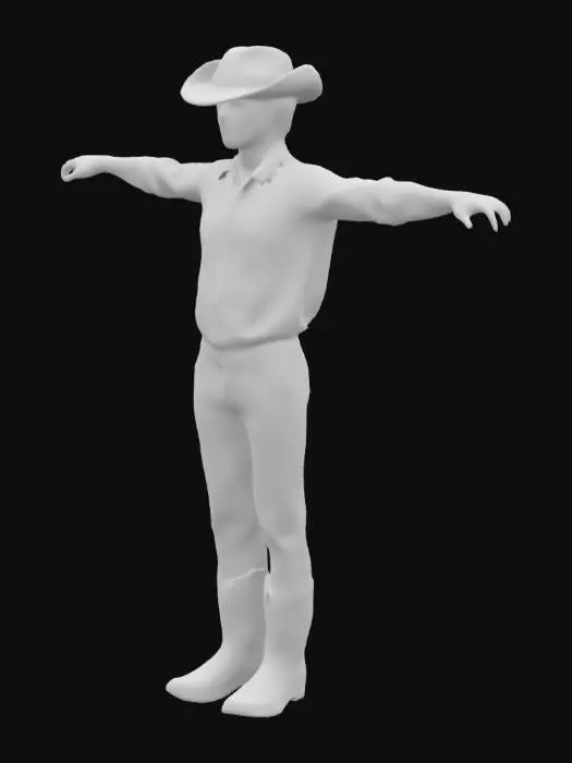 3D model for bo duke of hazzard, t-pose