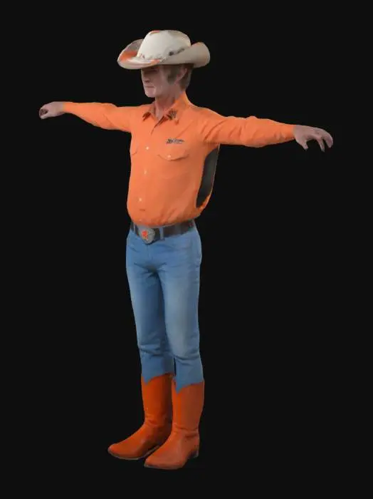 3D model for bo duke of hazzard, t-pose