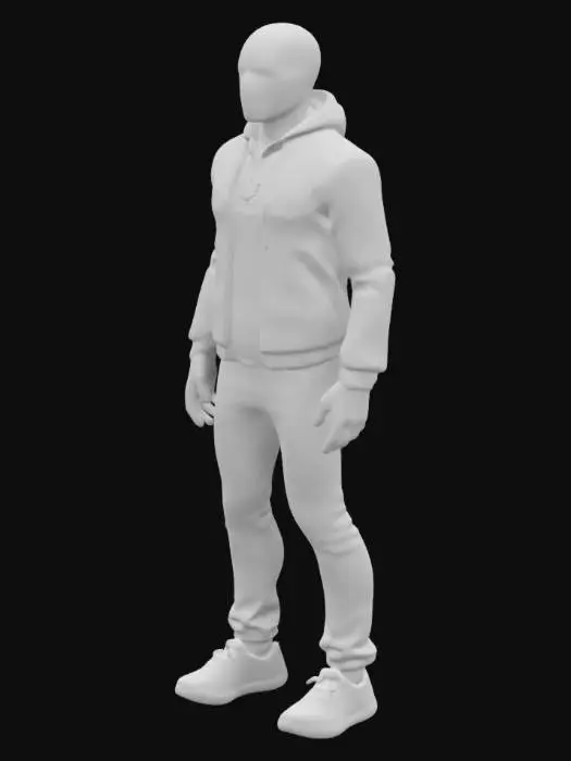 3D model for crea un spiderman que tenga una chaqueta cool pantalones cool y zapatos cool, en t-pose