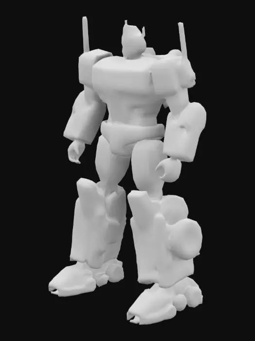 3D model for police car robot like optimus prime transformers
